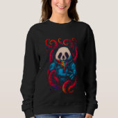 Kosmischer Panda Kraken Sweatshirt (Vorderseite)
