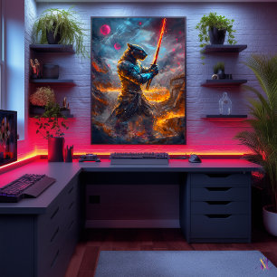 Kosmischer Panther Samurai – Meister der himmlisch Poster