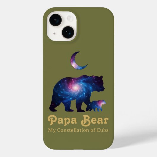 Kosmischer Papa Bär & Jungtier Case-Mate iPhone Hülle (Rückseite)