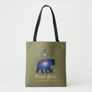 Kosmischer Papa Bär & Jungtier Tasche