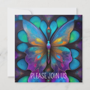 KOSMISCHER PASTELL SCHMETTERLING EINLADUNG