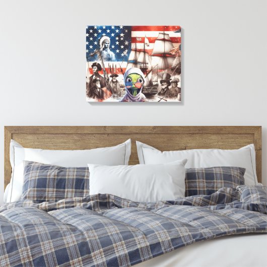 Kosmischer Patriot Leinwanddruck (Insitu (Schlafzimmer))