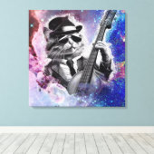 *~ Kosmischer Perkussionist Cool Cat DRUMMER AP91 Leinwanddruck (Insitu (Holzboden))