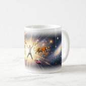 Kosmischer Power-Burst-Abenteuer-Kunstbecher Kaffeetasse (VorderseiteRechts)