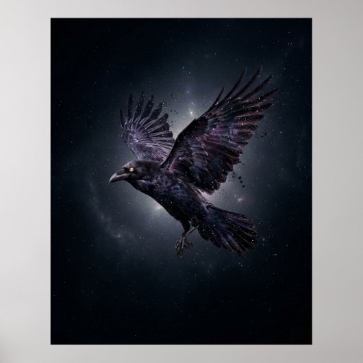 Kosmischer Raben Stern Leere Poster (Vorne)