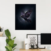 Kosmischer Raben Stern Leere Poster (Heimbüro)