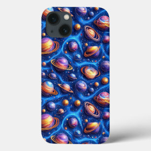 Kosmischer Raum Design Sterne Mond Planet Universu Case-Mate iPhone Hülle