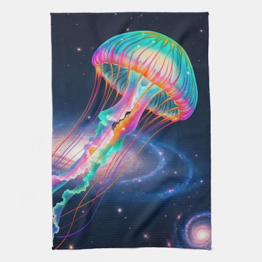 Kosmischer Regenbogen Geschirrtuch (Vertikal)