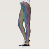 Kosmischer Regenbogen Irisierende Farbe Leggings (Links)