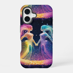 Kosmischer Regenbogen Liebhaber des Weltraums Gala iPhone 16 Hülle