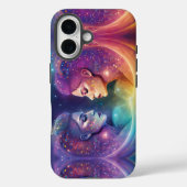 Kosmischer Regenbogen Liebhaber weiblicher Energie Case-Mate iPhone Hülle (Rückseite)