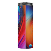 Kosmischer Regenbogen-Swirl Thermosbecher (Rückseite)