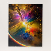 Kosmischer Regenbogen über den Indigonebel Ereigni Puzzle (Vertikal)