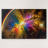 Kosmischer Regenbogen über Indidigo Cloud Storm Sp Puzzle (Horizontal)