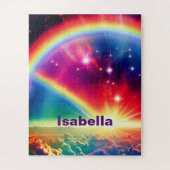 Kosmischer Regenbogen über mystische Indigowolkens Puzzle (Vertikal)