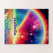 Kosmischer Regenbogen über mystische Indigowolkens Puzzle (Horizontal)