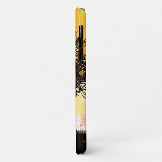 Kosmischer Regenbogenhimmel mit schwarzer Silhouet Case-Mate iPhone Hülle (Hinten/Links)