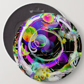 Kosmischer Reise-Knopf Button (Vorne & Hinten)