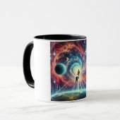 Kosmischer Reisender im Weltraum Tasse (Vorderseite Links)