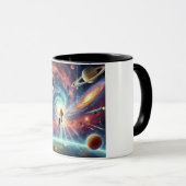 Kosmischer Reisender im Weltraum Tasse (VorderseiteRechts)