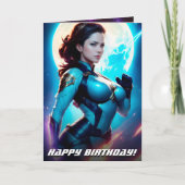 Kosmischer Retro 50er Jahre Sci-Fi Nova Space Rang Karte (Vorderseite)