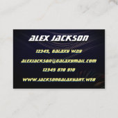 Kosmischer Retro 50er Jahre Sci-Fi Nova Space Rang Visitenkarte (Rückseite)