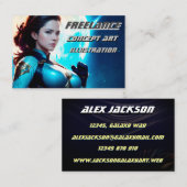 Kosmischer Retro 50er Jahre Sci-Fi Nova Space Rang Visitenkarte (Vorne/Hinten)