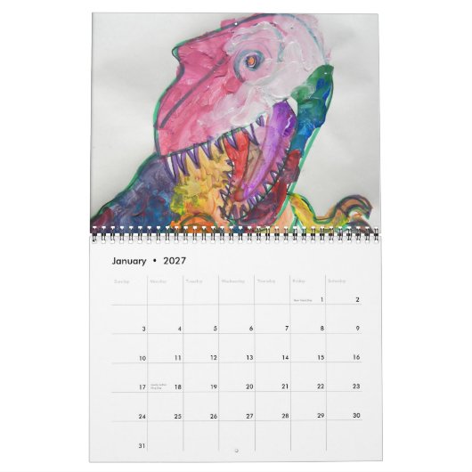 Kosmischer Rosenkalender Kalender (Jan 2027)