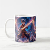 Kosmischer Samurai - Wächter der Sterne zazzle Kaffeetasse (Links)