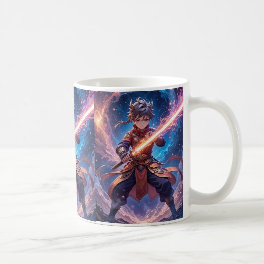 Kosmischer Samurai - Wächter der Sterne zazzle Kaffeetasse (Rechts)