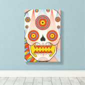 Kosmischer Schädel Leinwanddruck (Insitu (Holzboden))