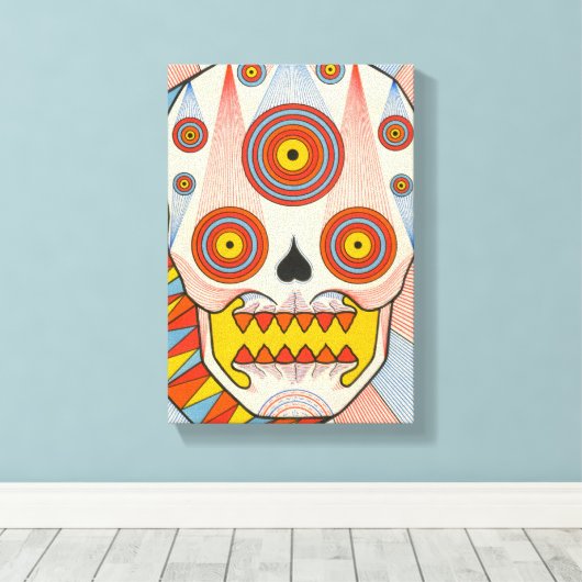 Kosmischer Schädel Leinwanddruck (Insitu (Holzboden))