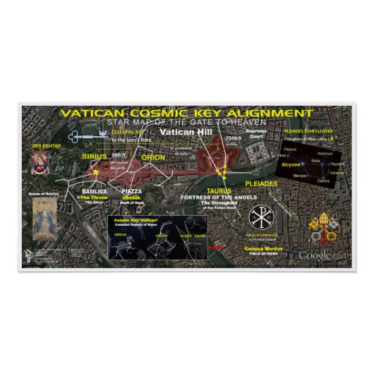 Kosmischer Schlüssel - Chi Rho Poster (Vorderseite)