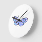 Kosmischer Schmetterling Runde Wanduhr (Winkel)