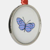 Kosmischer Schmetterling Silbernes Ornament (Rechts)