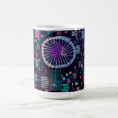 Kosmischer Schneesturm: Abstrakte Maximalismus-Kun Kaffeetasse (Mittel)