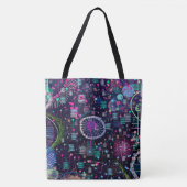 Kosmischer Schneesturm: Abstrakte Maximalismus-Kun Tasche (Vorderseite)