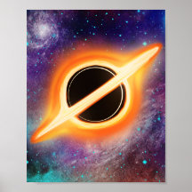Kosmischer Schwarzes-Loch-Galaxie-Kunstposter