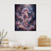 Kosmischer Seepferdchen-Nebelriff Poster (Küche)