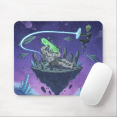 Kosmischer Showdown — Alien gegen Buff-Titan Mousepad (Mit Mouse)