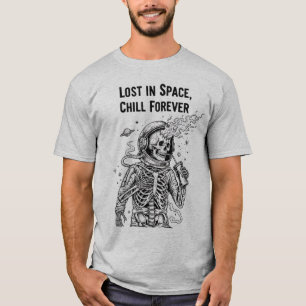 Kosmischer Skelett-Astronaut trinkt Soda   Dunkle  T-Shirt