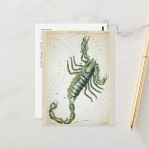 Kosmischer Skorpion Tierkreis Postkarte
