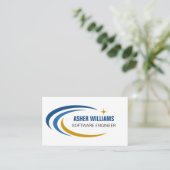 Kosmischer Software-Ingenieur Computer IT QR-Code Visitenkarte (Stehend Vorderseite)