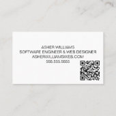 Kosmischer Software-Ingenieur Computer IT QR-Code Visitenkarte (Rückseite)