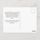 Kosmischer Software-Ingenieur Computertechnologie Postkarte (Rückseite)
