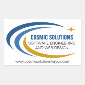 Kosmischer Software-Ingenieur Computertechnologie Rechteckiger Aufkleber (Vorderseite)