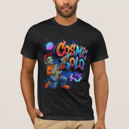 Kosmischer Solo-Alien-Gitarrespieler Weltraum-Musi T-Shirt