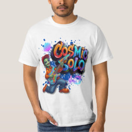 Kosmischer Solo-Alien-Gitarrespieler Weltraum-Musi T-Shirt