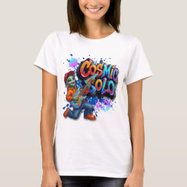 Kosmischer Solo-Alien-Gitarrespieler Weltraum-Musi T-Shirt