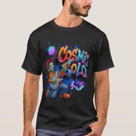 Kosmischer Solo-Alien-Gitarrespieler Weltraum-Musi T-Shirt